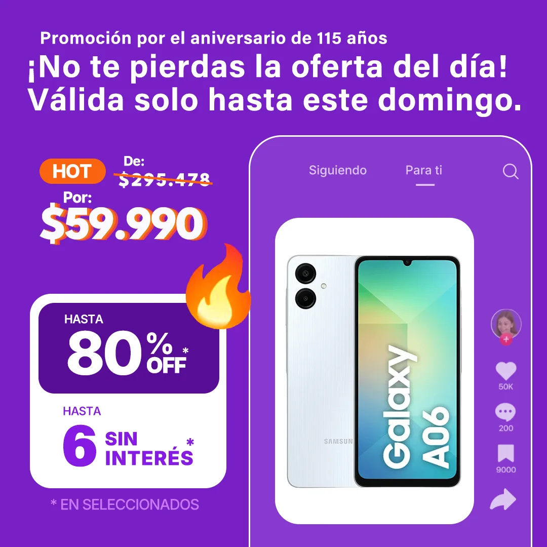 Celular Samsung Galaxy A06 64gb Light Blue Celeste