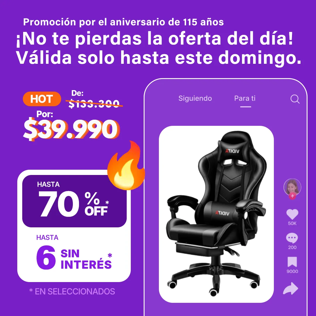 Silla Gamer Ergonómica Vidita GX2000