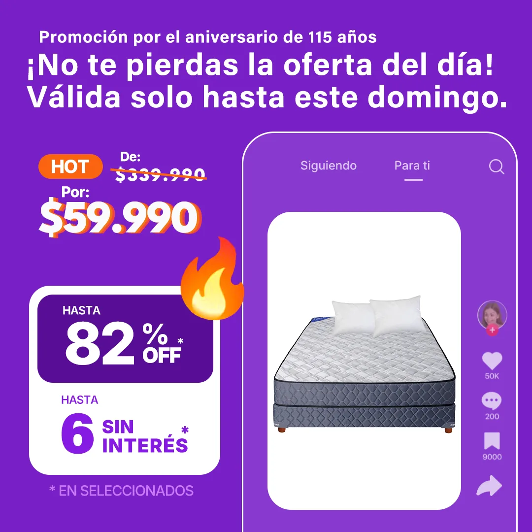 Sommier CL Estelar 140x190 Espuma + 2 Almohadas de Regalo