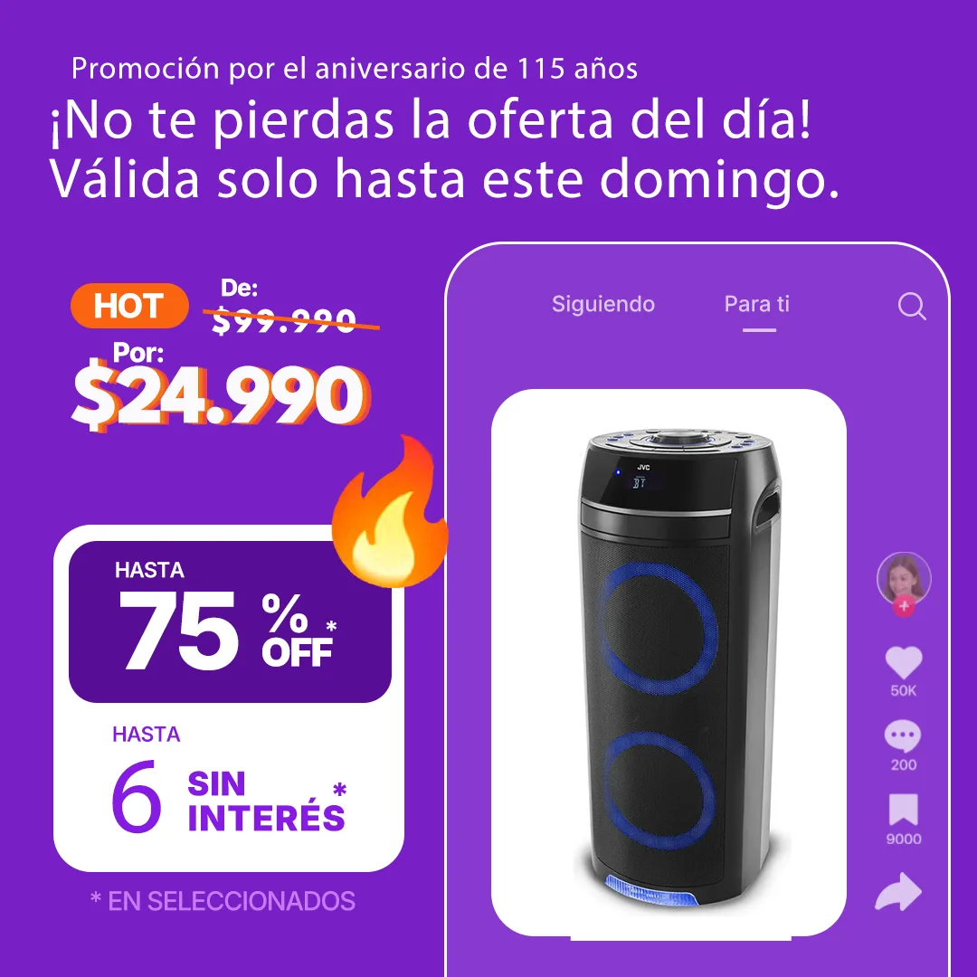 Torre de Sonido JVC XS-LA5214PB Bluetooth 4800W