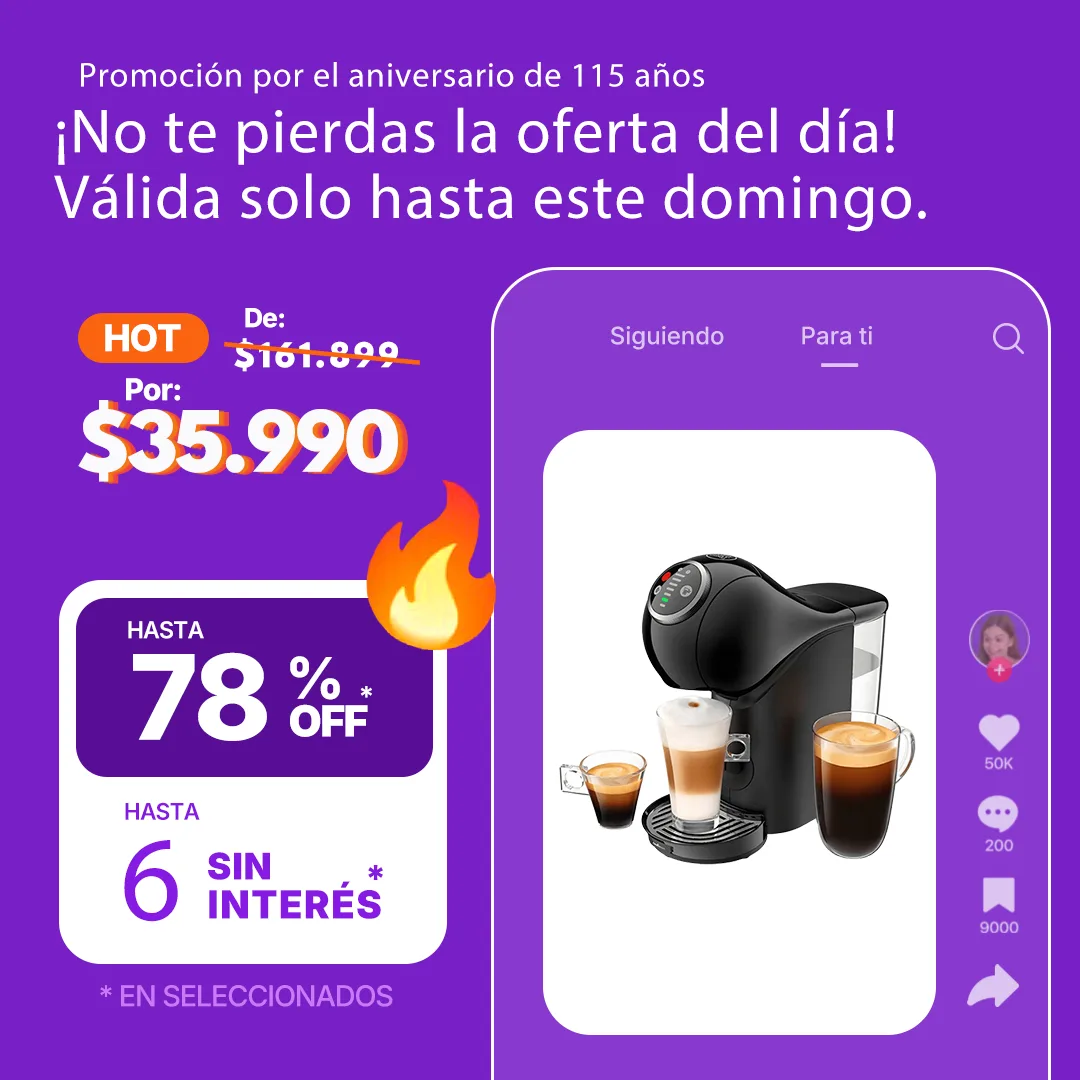 Cafetera Genio S Plus Nescafé Dolce Gusto Negra