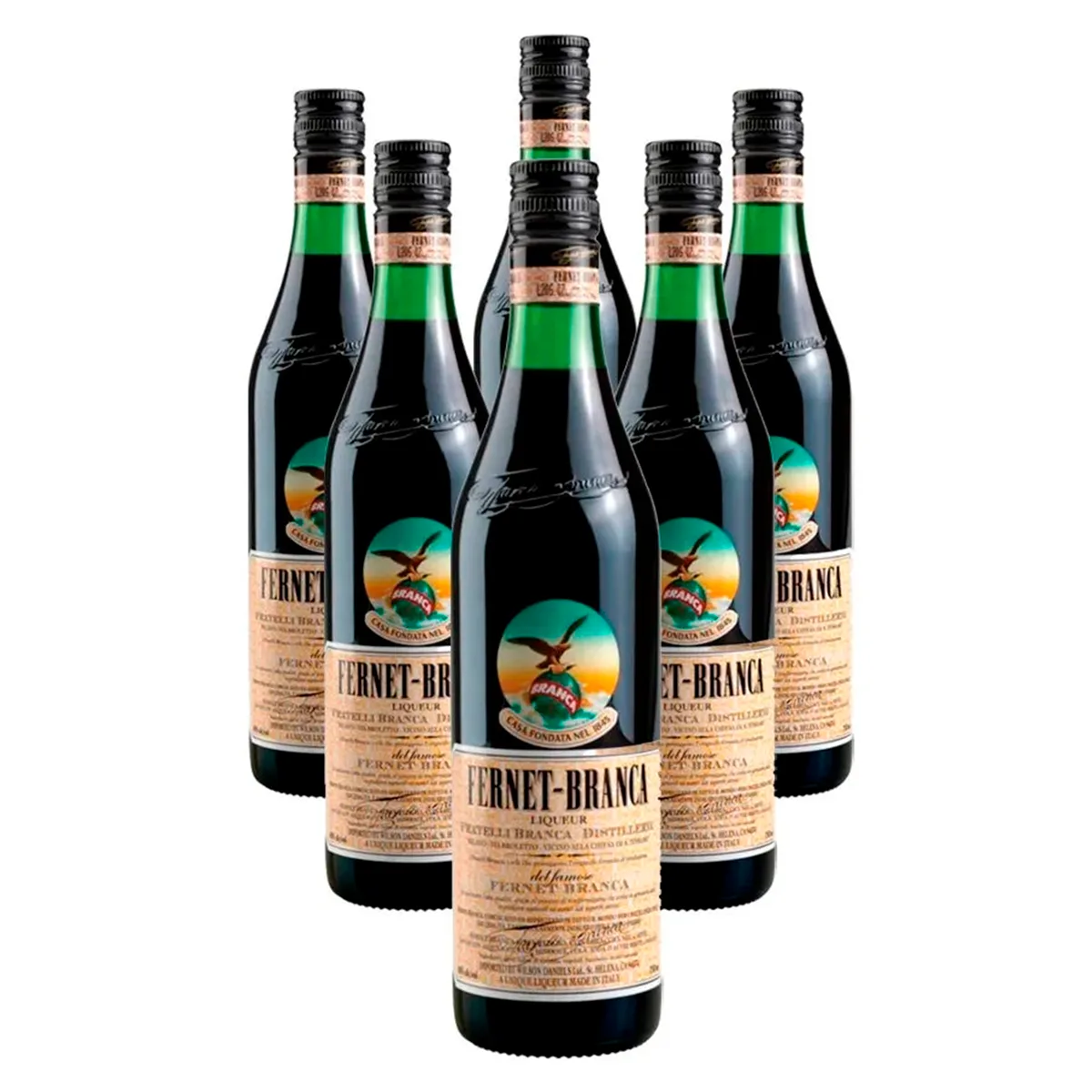 Fernet Branca 750 ml Caja x6 Unidades
