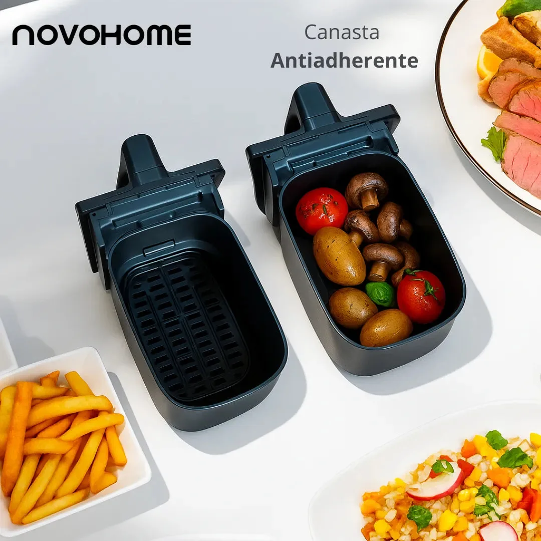 Freidora de Aire Novohome NH-AF DUAL 8L Doble Canasto 1700W Digital