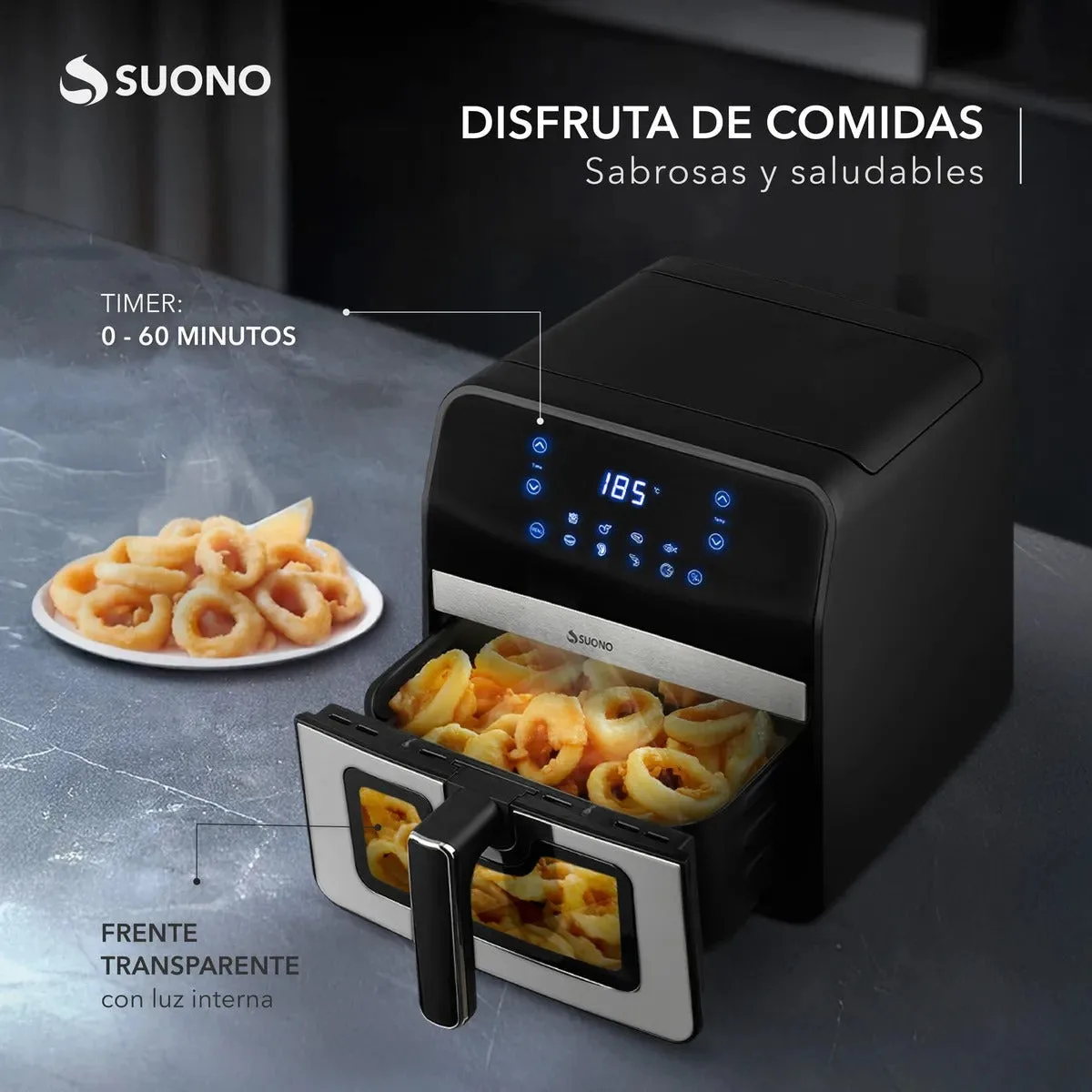 Freidora de Aire Digital Suono 6.2L 1800W