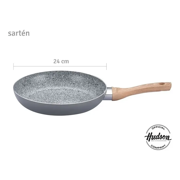 Bateria Cocina Hudson Ceramica Antiadherente Granito 9 Pz